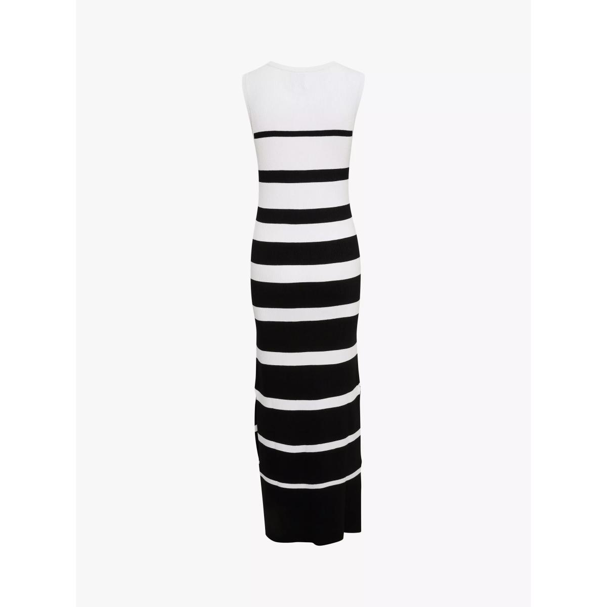 MY ESSENTIAL WARDROBE Zeke Rib Knit Striped Bodycon Maxi Dress, Snow White/Black – image 5
