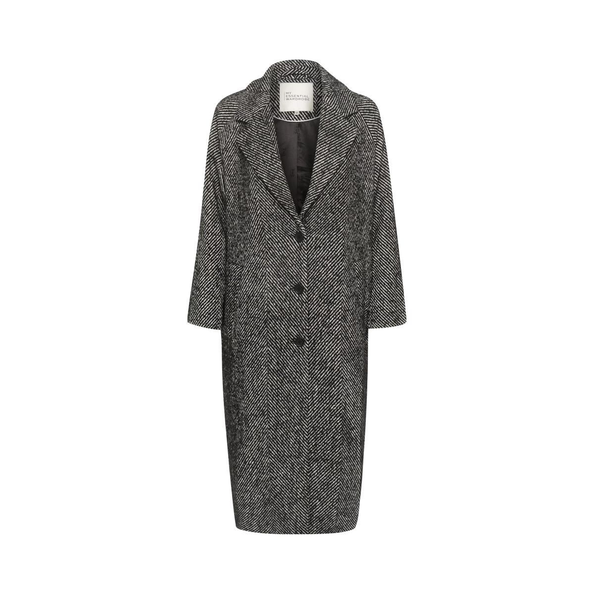 MY ESSENTIAL WARDROBE Maggie Herringbone Coat, Black/White – image 4