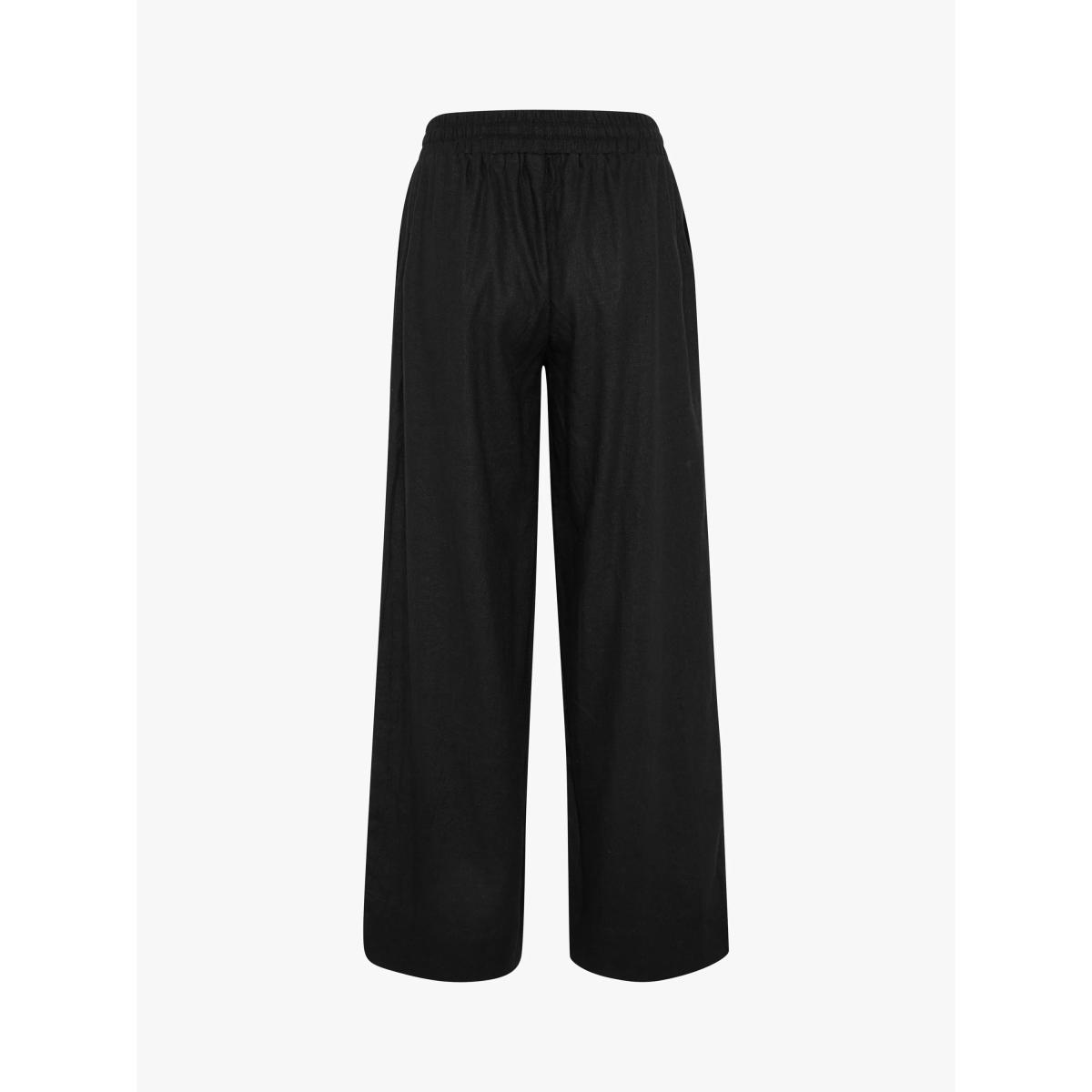 MY ESSENTIAL WARDROBE Dias Elastic Waist Wide Leg Trousers, Black – image 5