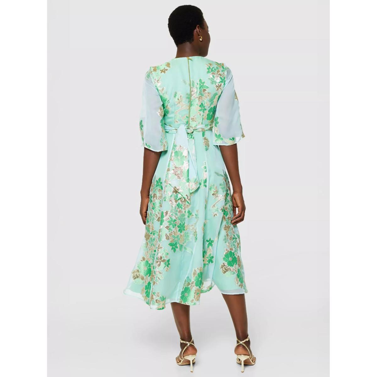 Closet London Floral Wrap Dress, Green/Multi – image 2