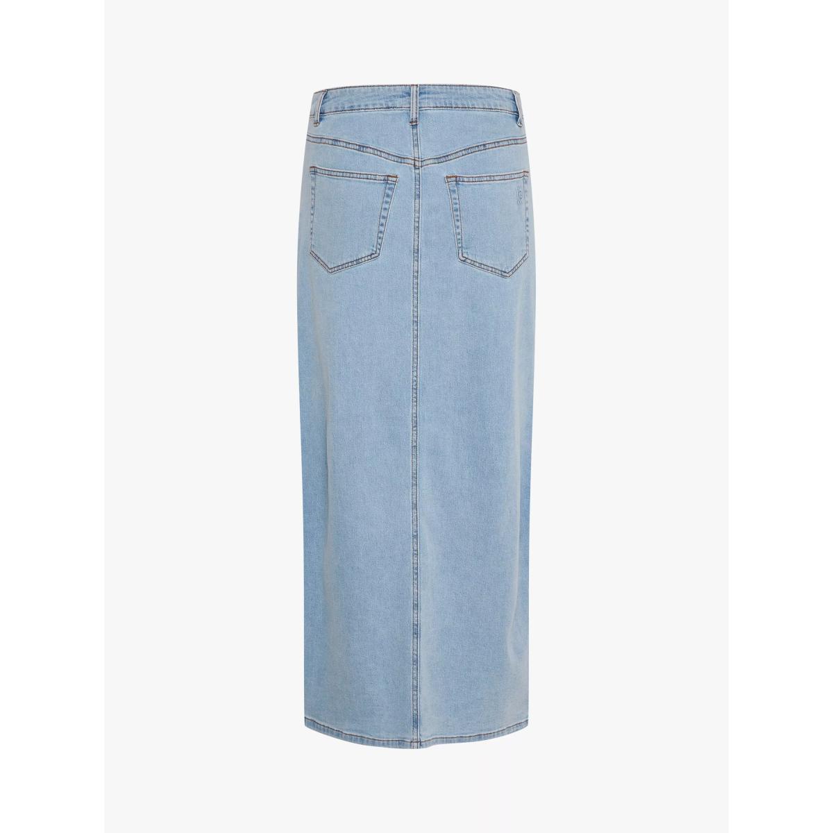 MY ESSENTIAL WARDROBE Lara 115 Straight Fit Denim Maxi Skirt, Light Blue Wash – image 2