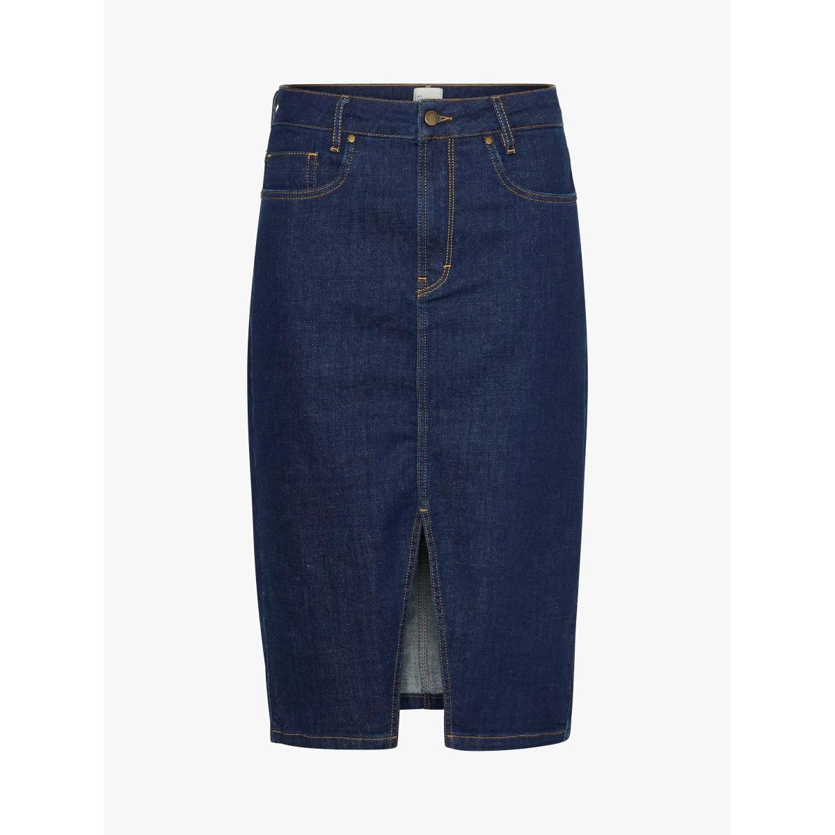 MY ESSENTIAL WARDROBE Dekota Denim High-Waisted Midi Skirt, Dark Blue – image 4