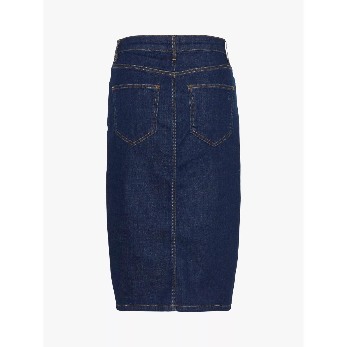 MY ESSENTIAL WARDROBE Dekota Denim High-Waisted Midi Skirt, Dark Blue – image 5