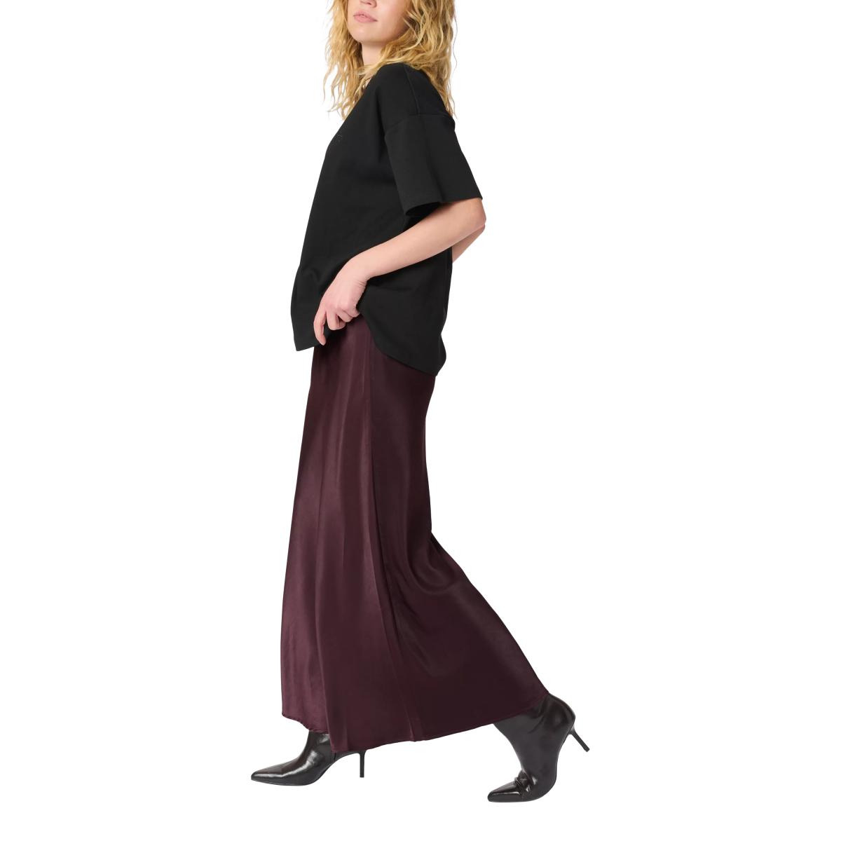 MY ESSENTIAL WARDROBE Estelle Satin Maxi Skirt, Mid Red – image 3