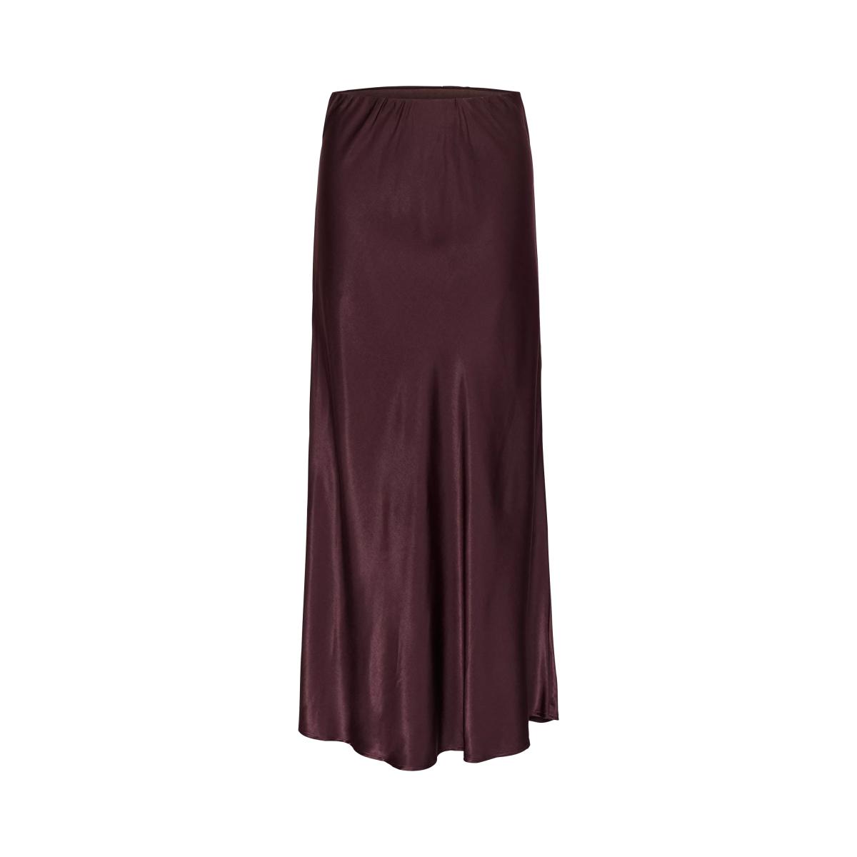 MY ESSENTIAL WARDROBE Estelle Satin Maxi Skirt, Mid Red – image 4