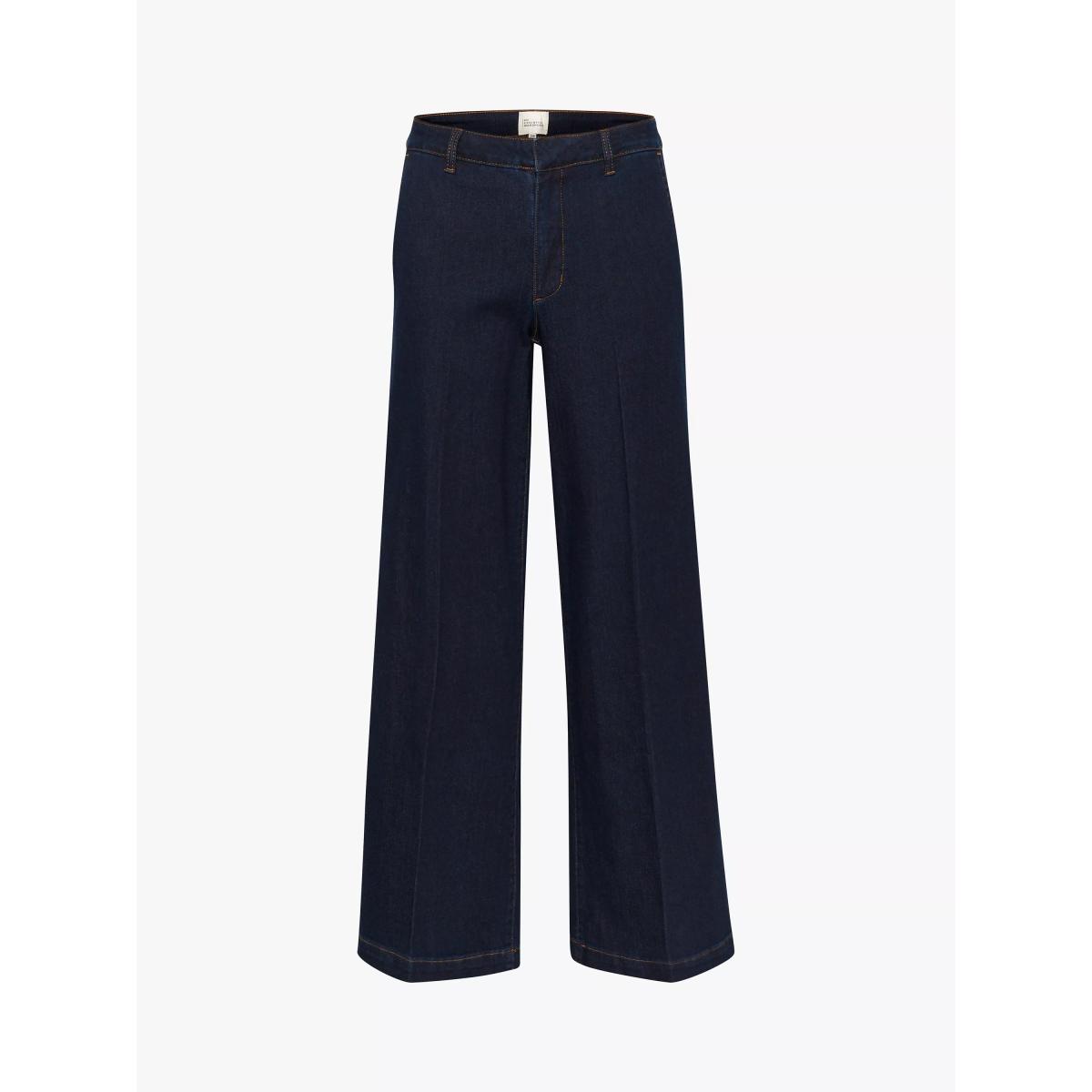 MY ESSENTIAL WARDROBE Lara Wide Leg Jeans, Dark Blue Un-wash – image 4