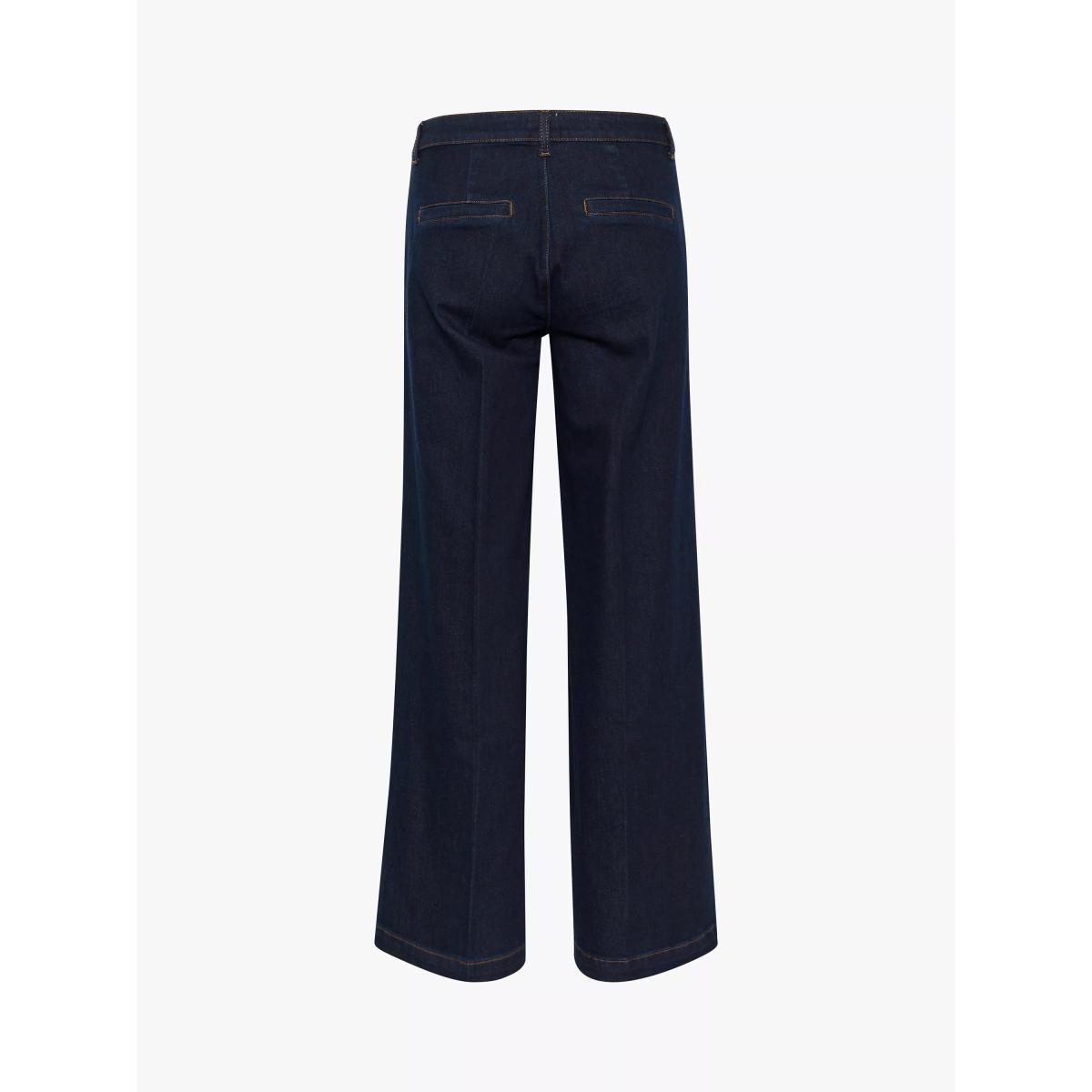 MY ESSENTIAL WARDROBE Lara Wide Leg Jeans, Dark Blue Un-wash – image 5