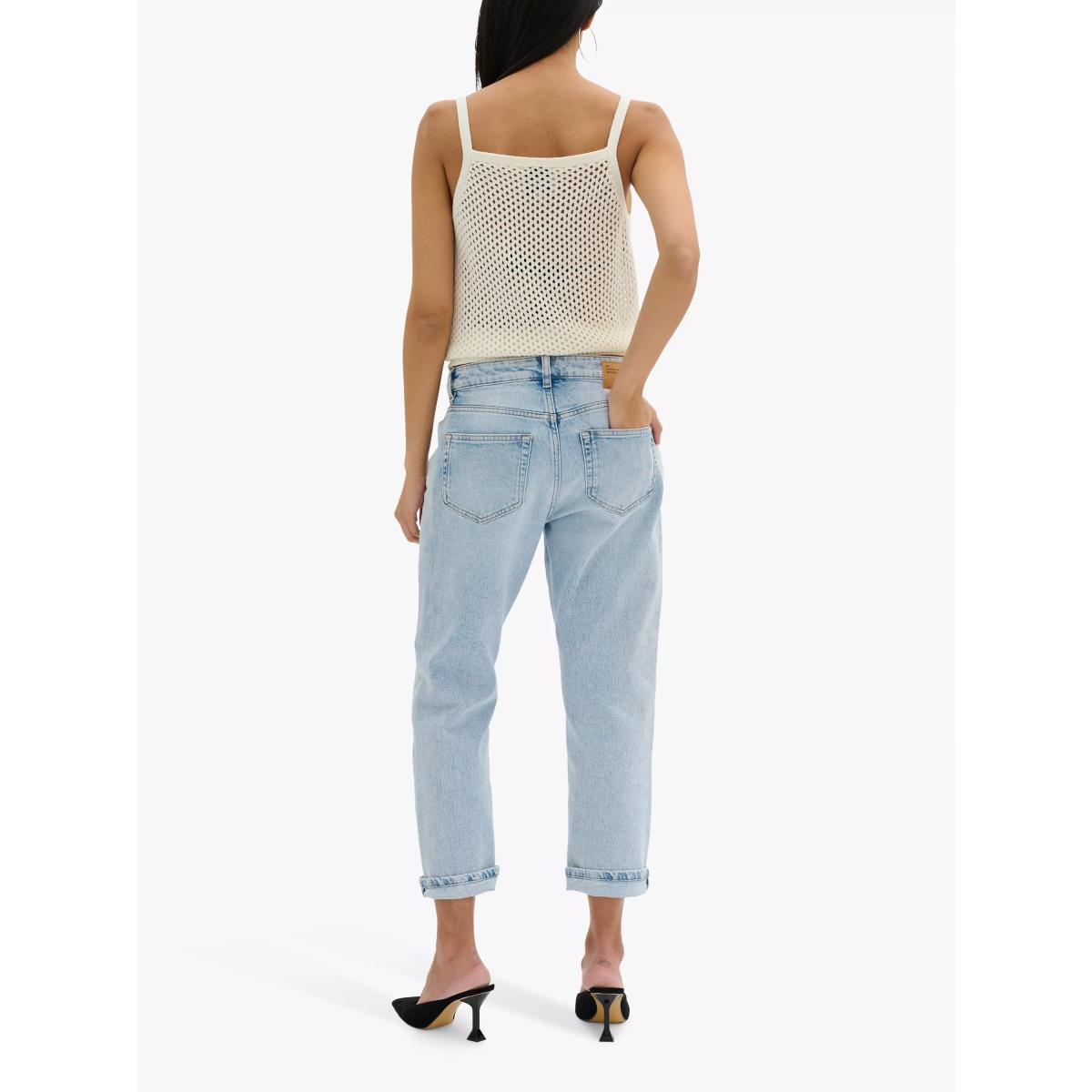 MY ESSENTIAL WARDROBE Lucy High Waist Cropped Jeans, Light Blue Retro – image 2