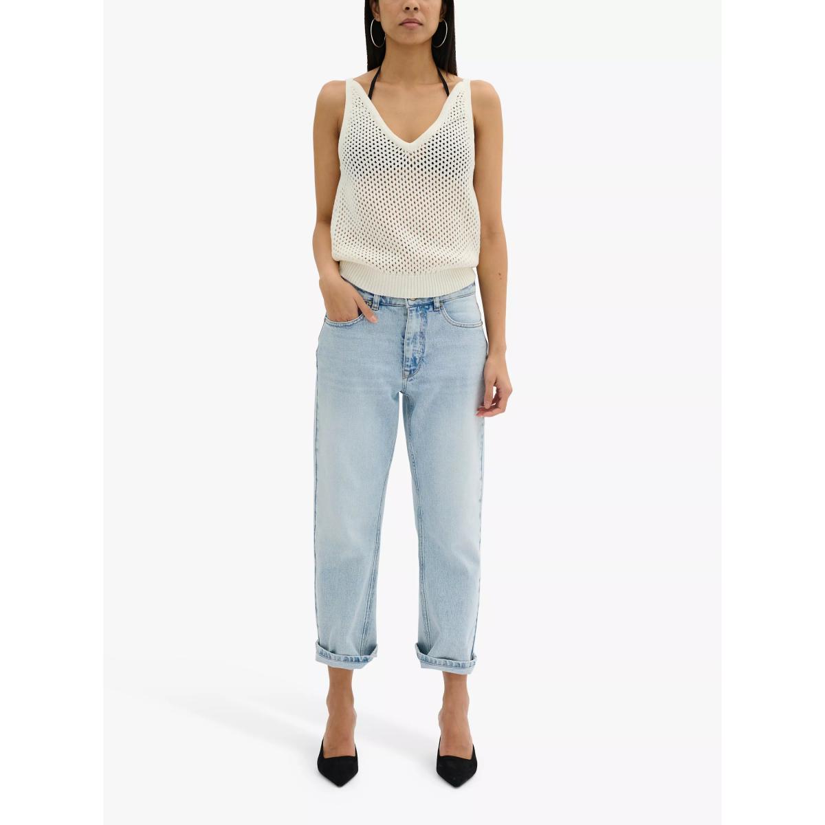 MY ESSENTIAL WARDROBE Lucy High Waist Cropped Jeans, Light Blue Retro – image 3