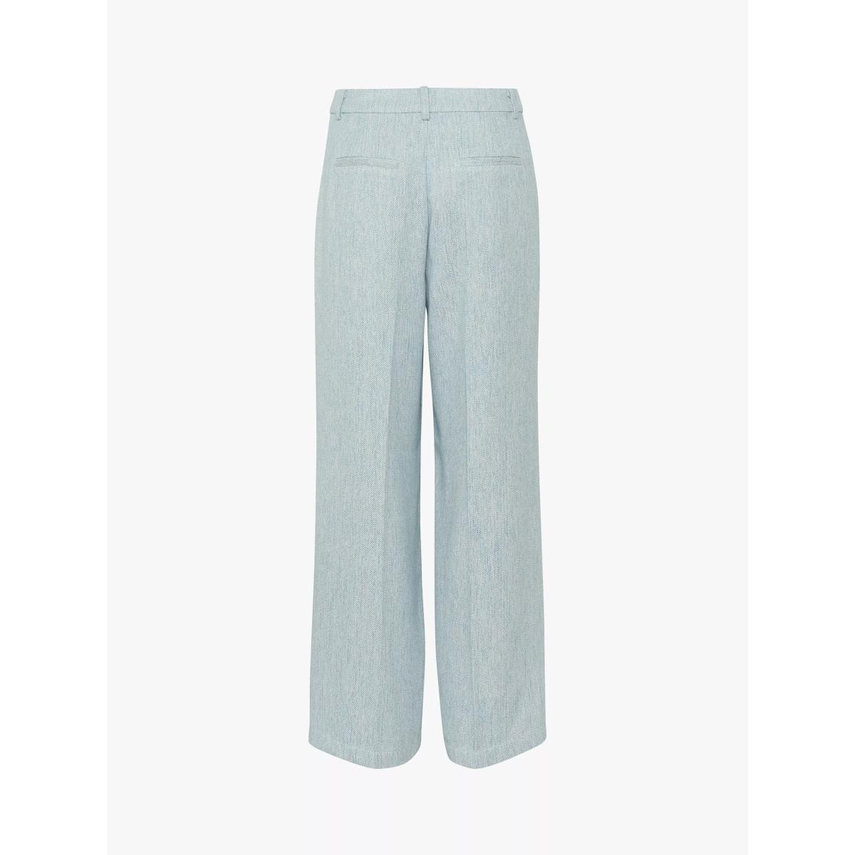MY ESSENTIAL WARDROBE Elisa High Waist Wide Leg Trousers, Sky White Melange – image 5