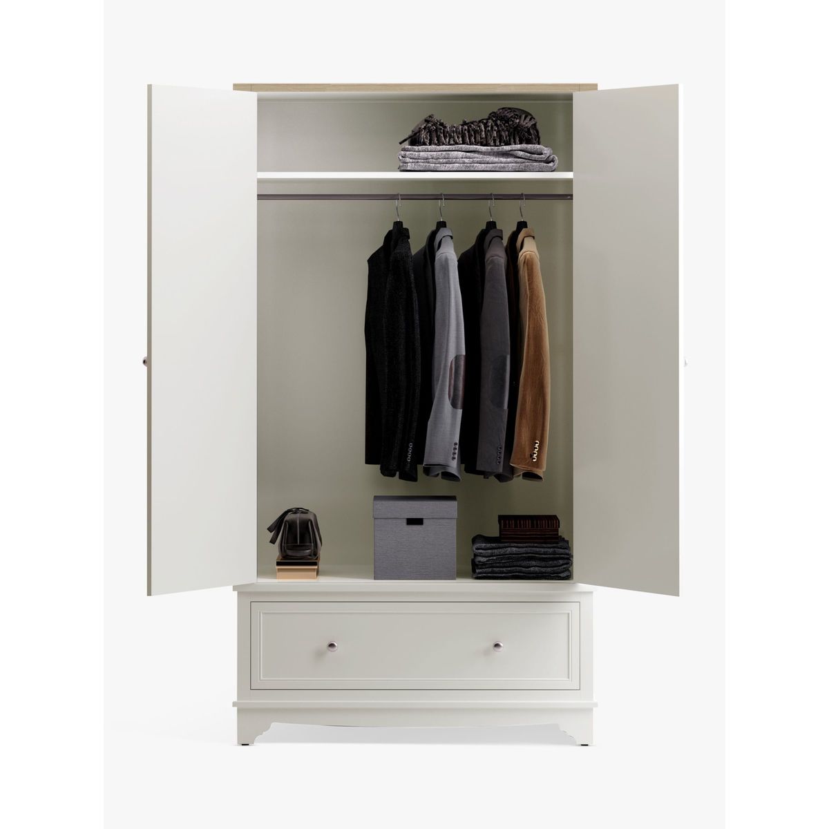 John Lewis & Partners St Ives Double Wardrobe with 1 Drawer, FSC Certified (Oak, Birch, Oak Veneers, MDF) – image 3