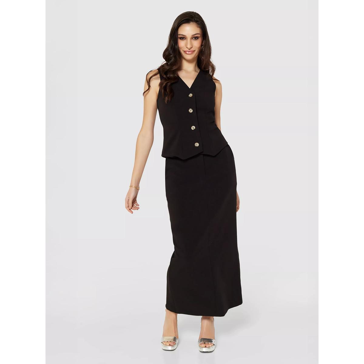 Closet London Pencil Midi Skirt, Black – image 3