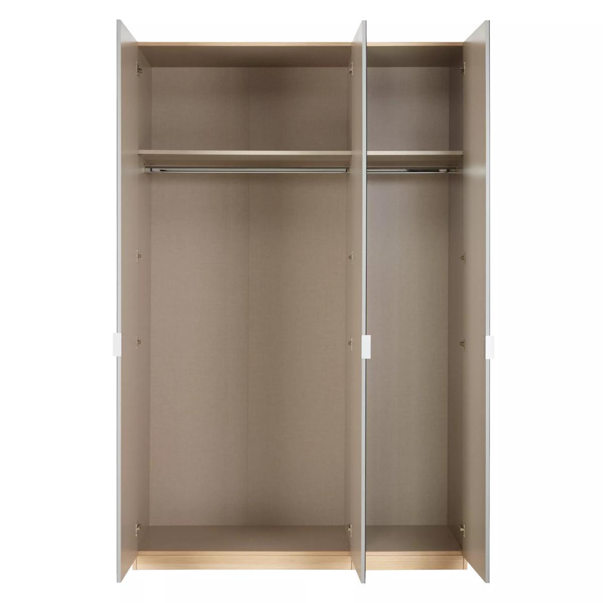 ANYDAY John Lewis & Partners Mix it Tall Mirrored Triple Wardrobe, Mirror/Natural Oak – image 6