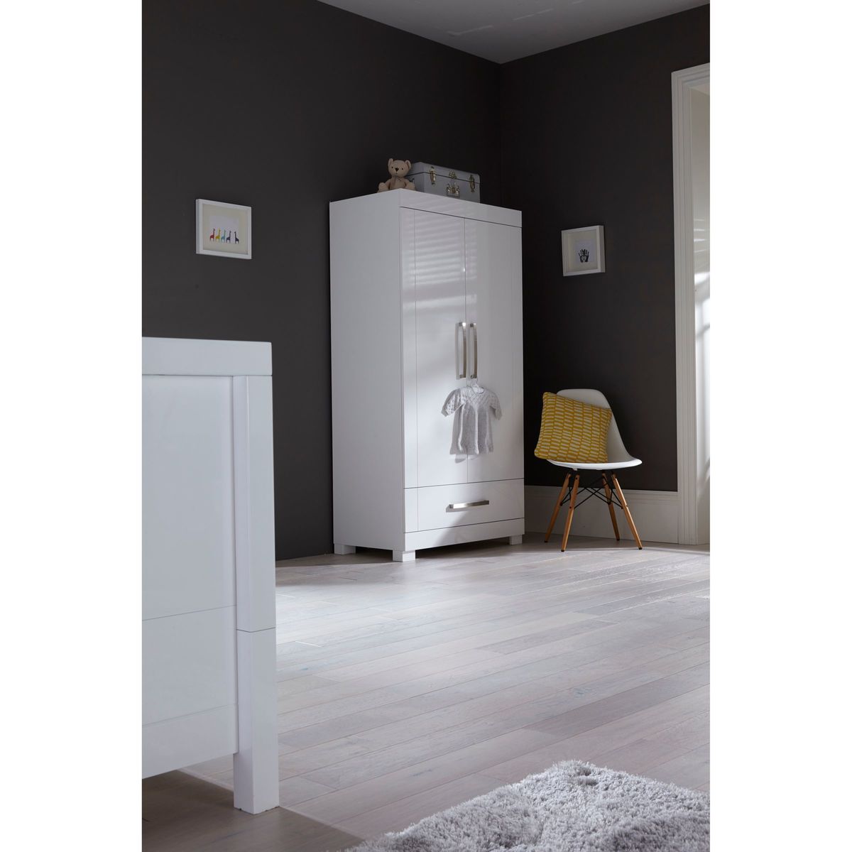 Silver Cross Notting Hill Wardrobe, Gloss White – image 3
