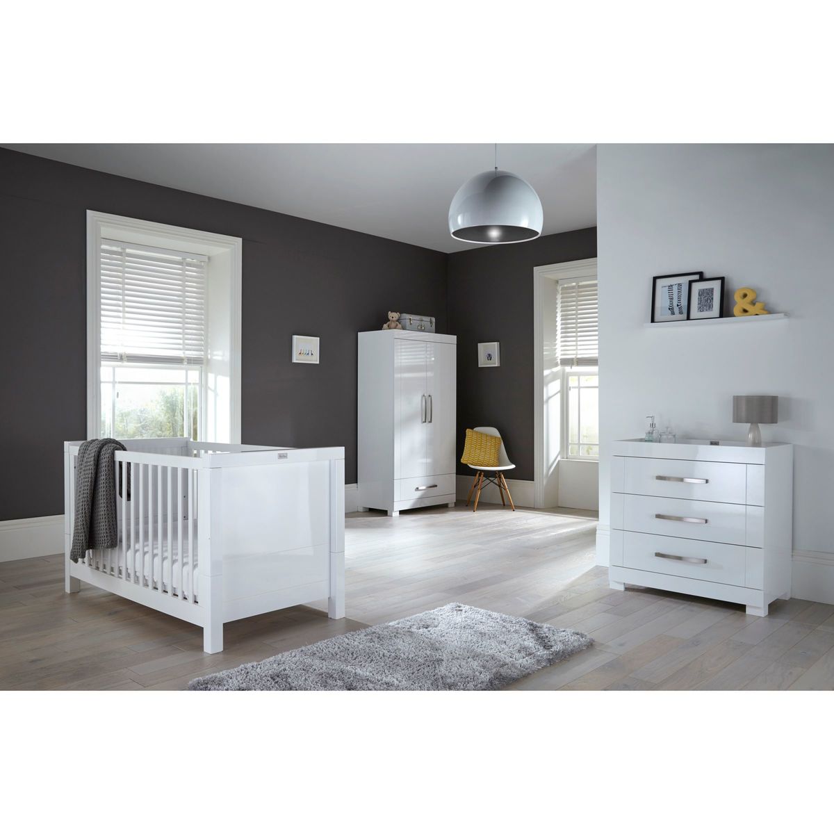 Silver Cross Notting Hill Wardrobe, Gloss White – image 9