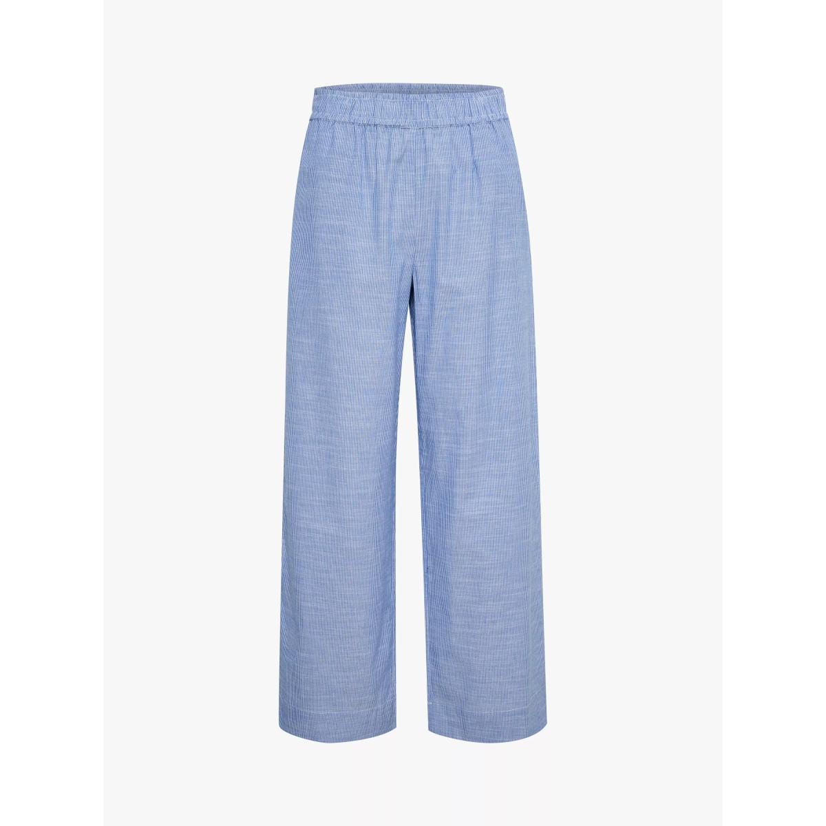 MY ESSENTIAL WARDROBE Skye High Waisted Wide Leg Trousers, Delft Blue Striped – image 4