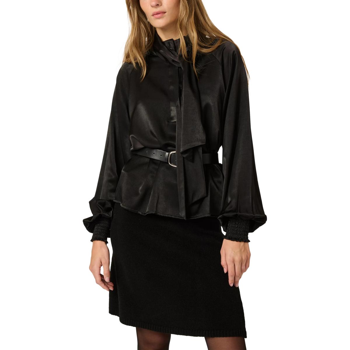 MY ESSENTIAL WARDROBE Bow Collar Satin Top – image 2