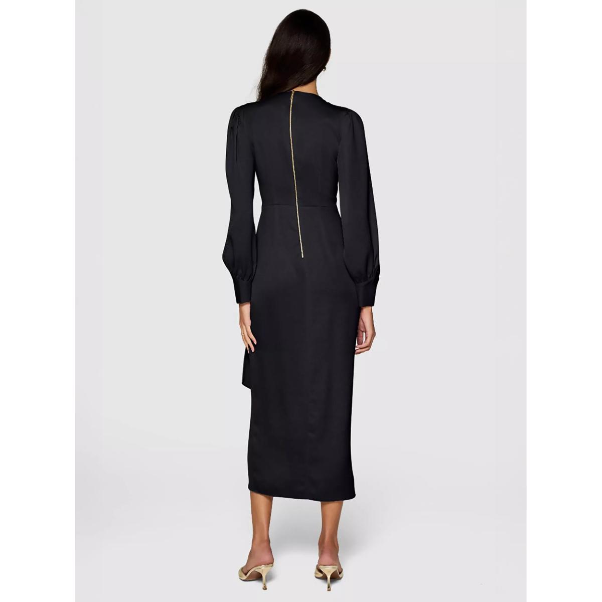Closet London Tie Waist Pencil Dress, Black – image 2