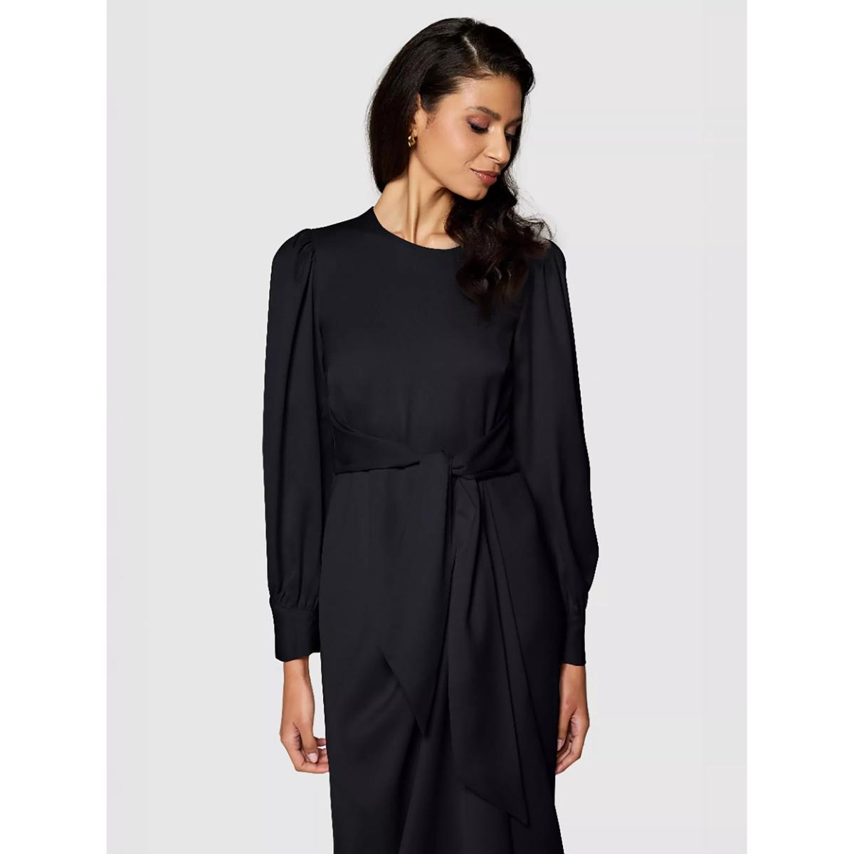Closet London Tie Waist Pencil Dress, Black – image 3