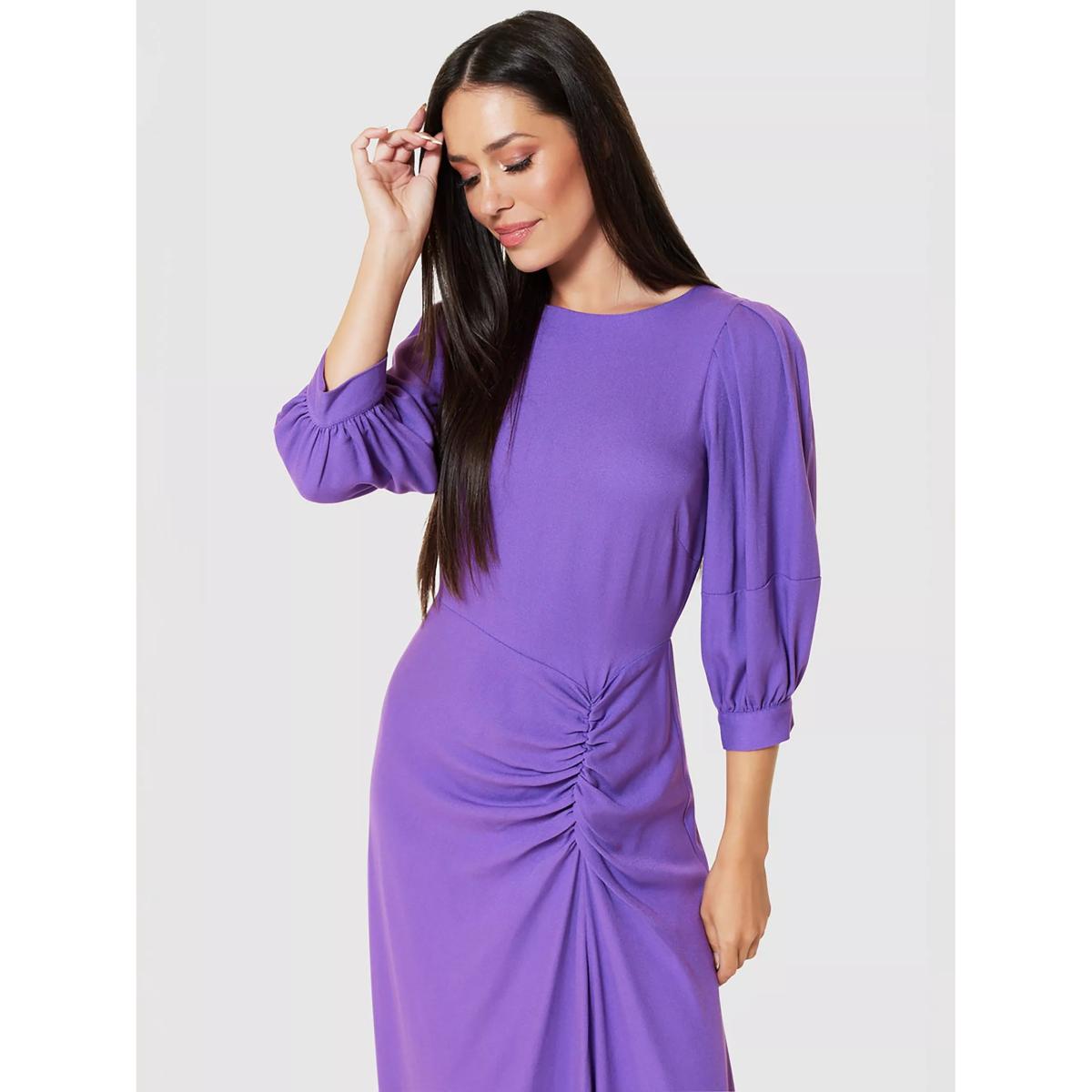 Closet London A-Line Twist Dress, Purple – image 2
