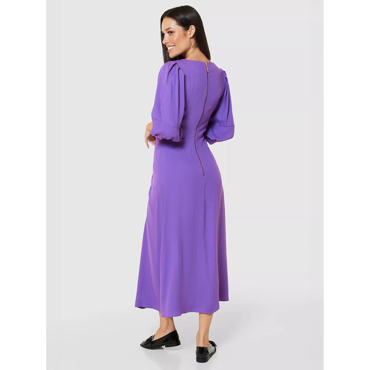 Closet London A-Line Twist Dress, Purple – image 4