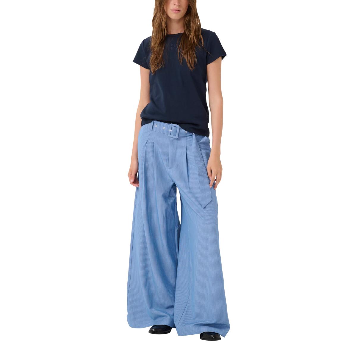 MY ESSENTIAL WARDROBE Vitta Stripe Wide Leg Trousers, Sky Blue – image 3