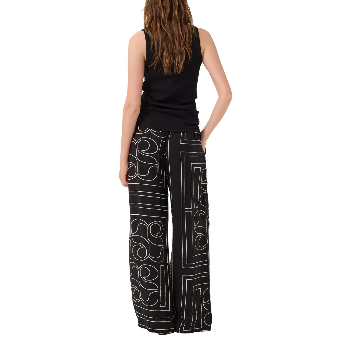 MY ESSENTIAL WARDROBE Kelly Graphic Print Wide Leg Casual Trousers – image 2