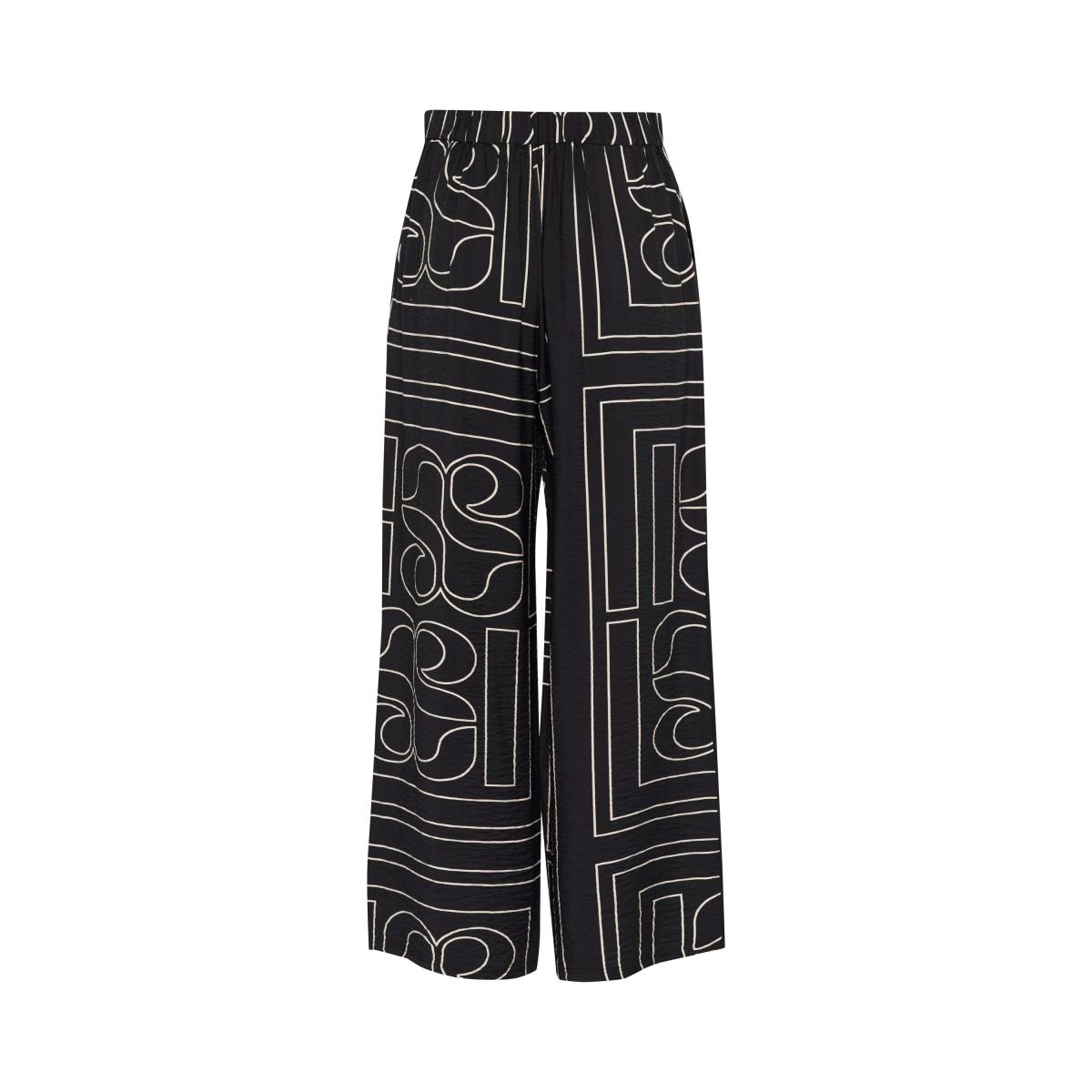 MY ESSENTIAL WARDROBE Kelly Graphic Print Wide Leg Casual Trousers – image 5