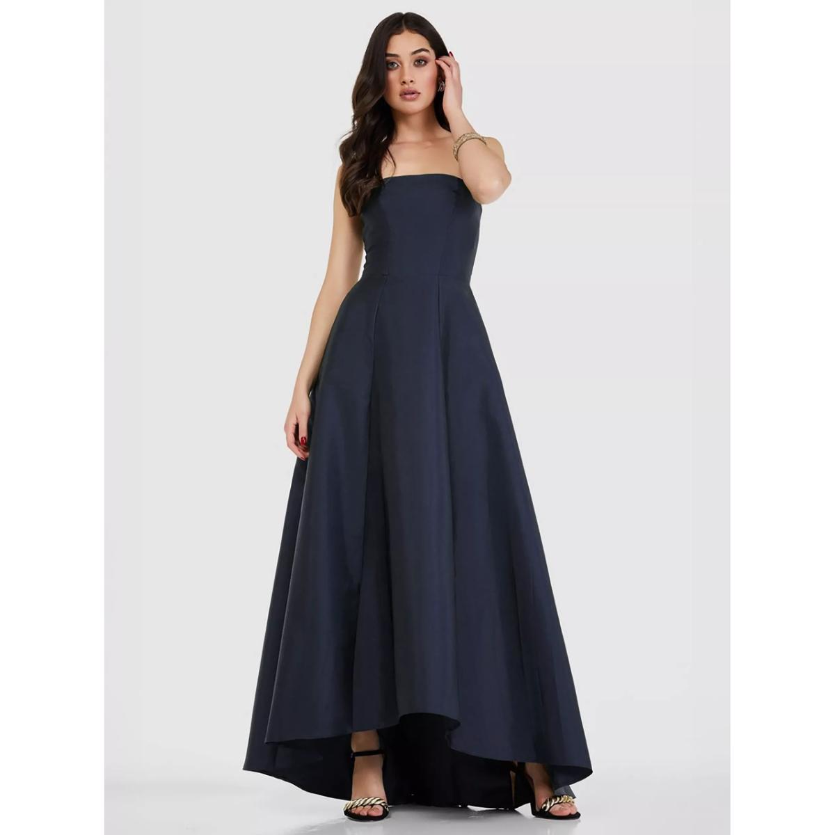 Closet London Strapless Maxi Dress, Navy – image 3