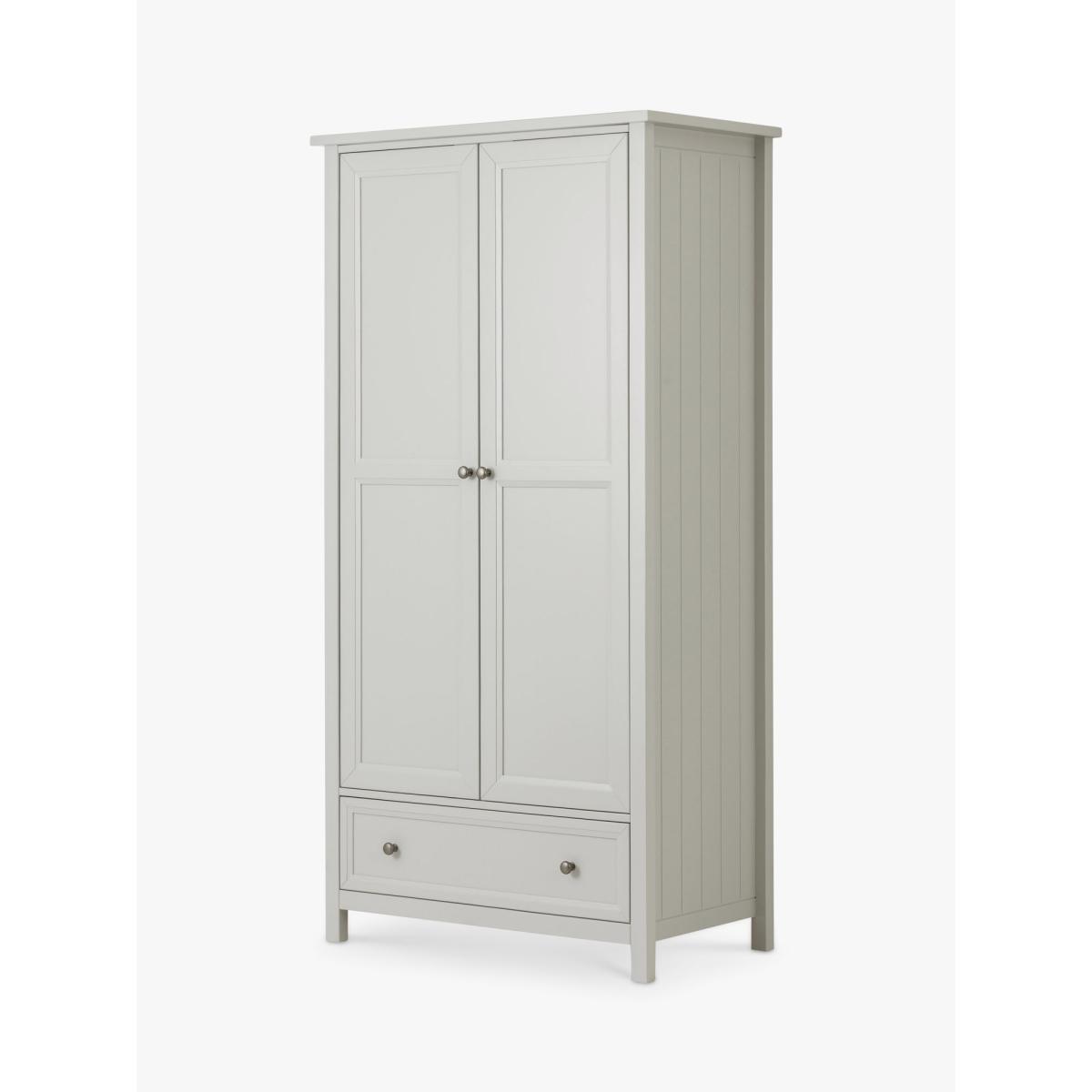 Julian Bowen Maine Double Wardrobe with 1 Drawer, Grey – image 2