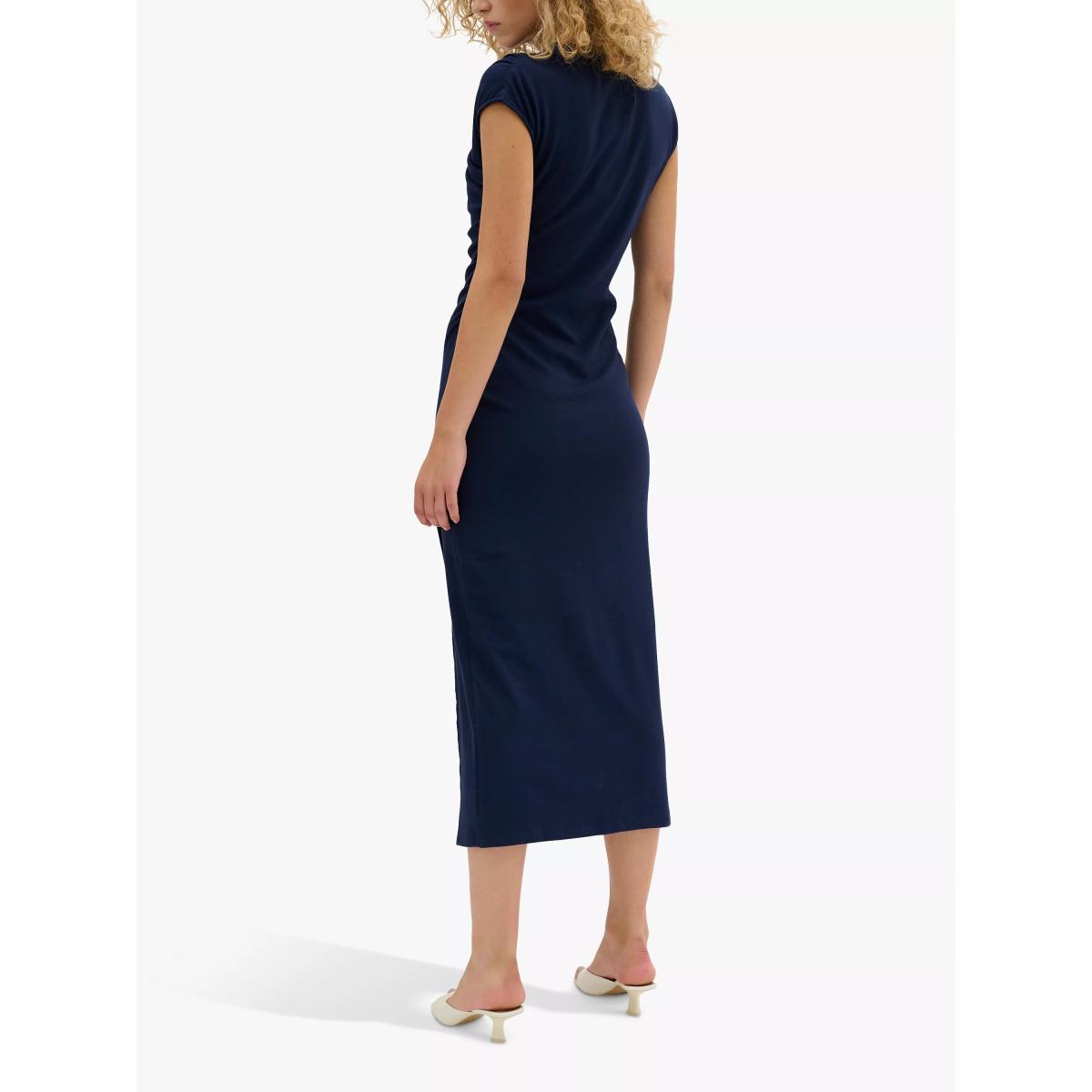 MY ESSENTIAL WARDROBE Nupti Slim Fit Jersey Midi Dress, Total Eclipse – image 2