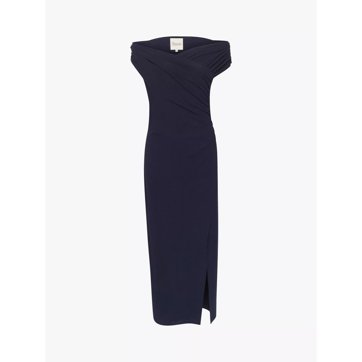 MY ESSENTIAL WARDROBE Nupti Slim Fit Jersey Midi Dress, Total Eclipse – image 3