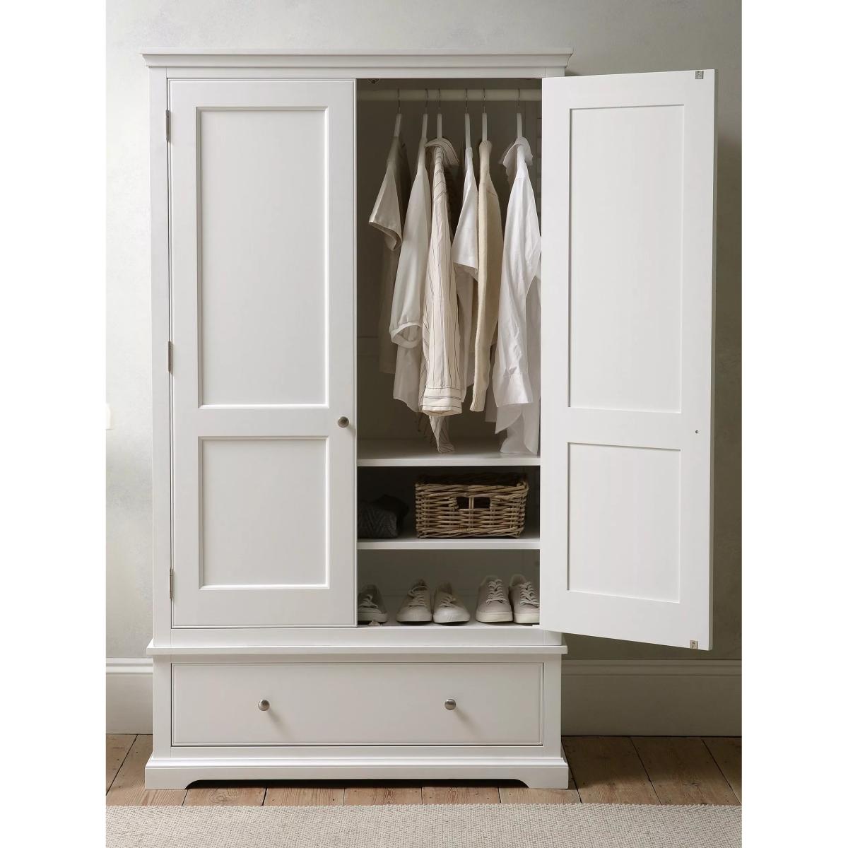 Cotswold Fairford Double Wardrobe, Soft White – image 2