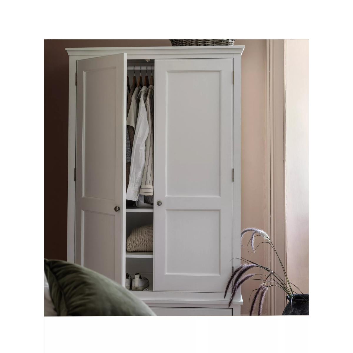 Cotswold Fairford Double Wardrobe, Soft White – image 3