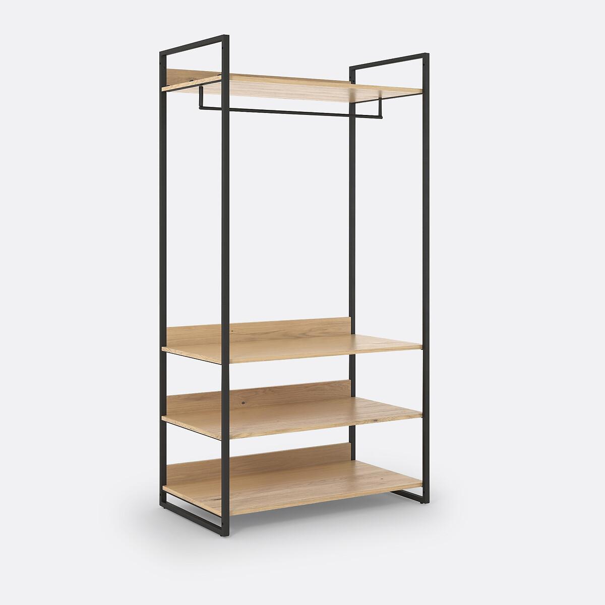 Hiba Wide Modular Wardrobe Unit with 3 Shelves & 1 Hanging Rail – image 2