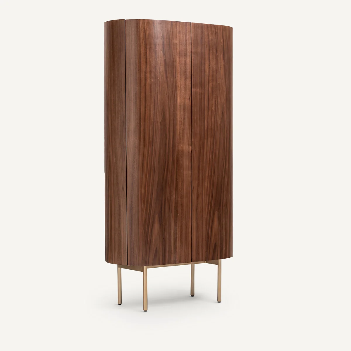 Aslen Walnut Wardrobe in Veneer and Leather – image 3