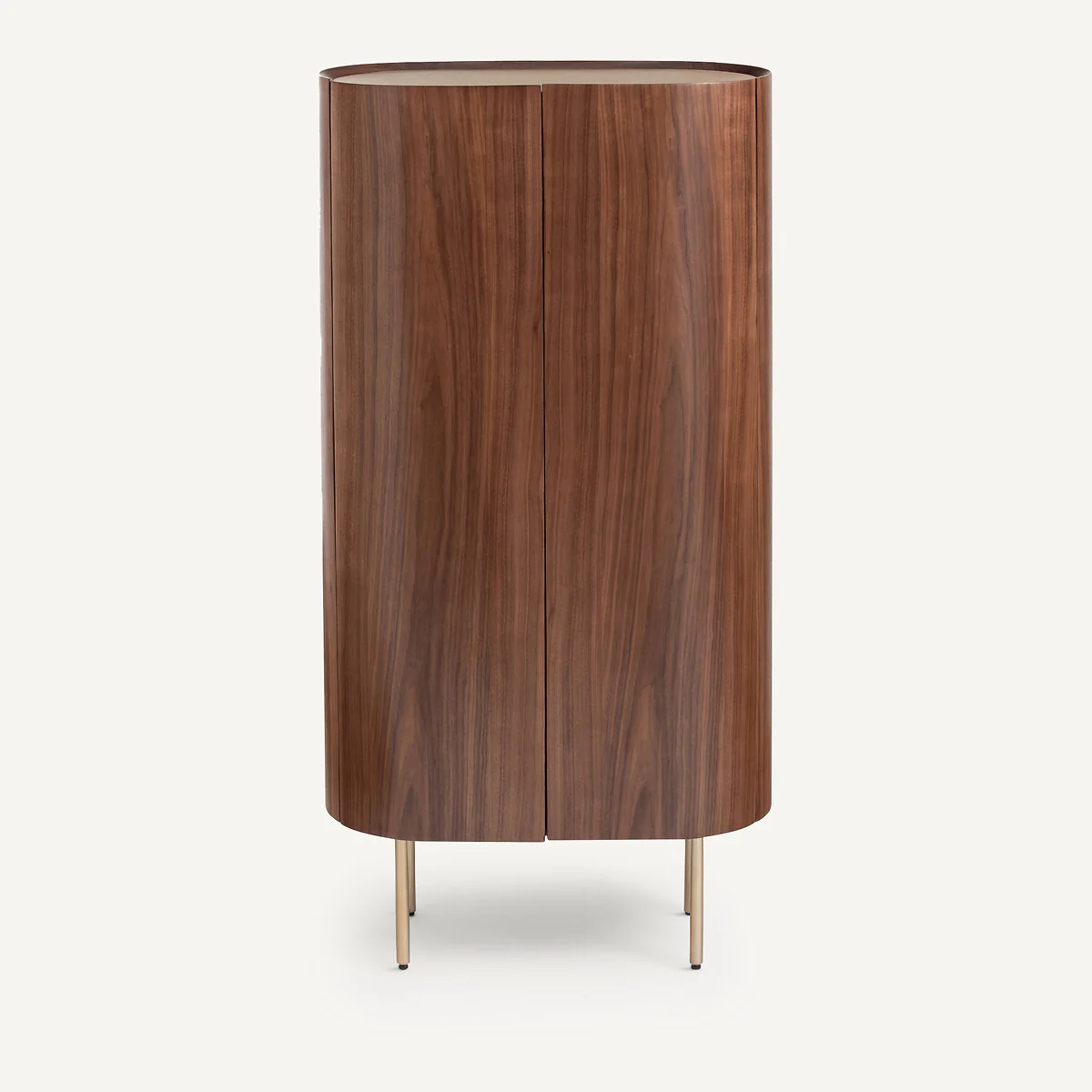 Aslen Walnut Wardrobe in Veneer and Leather – image 4