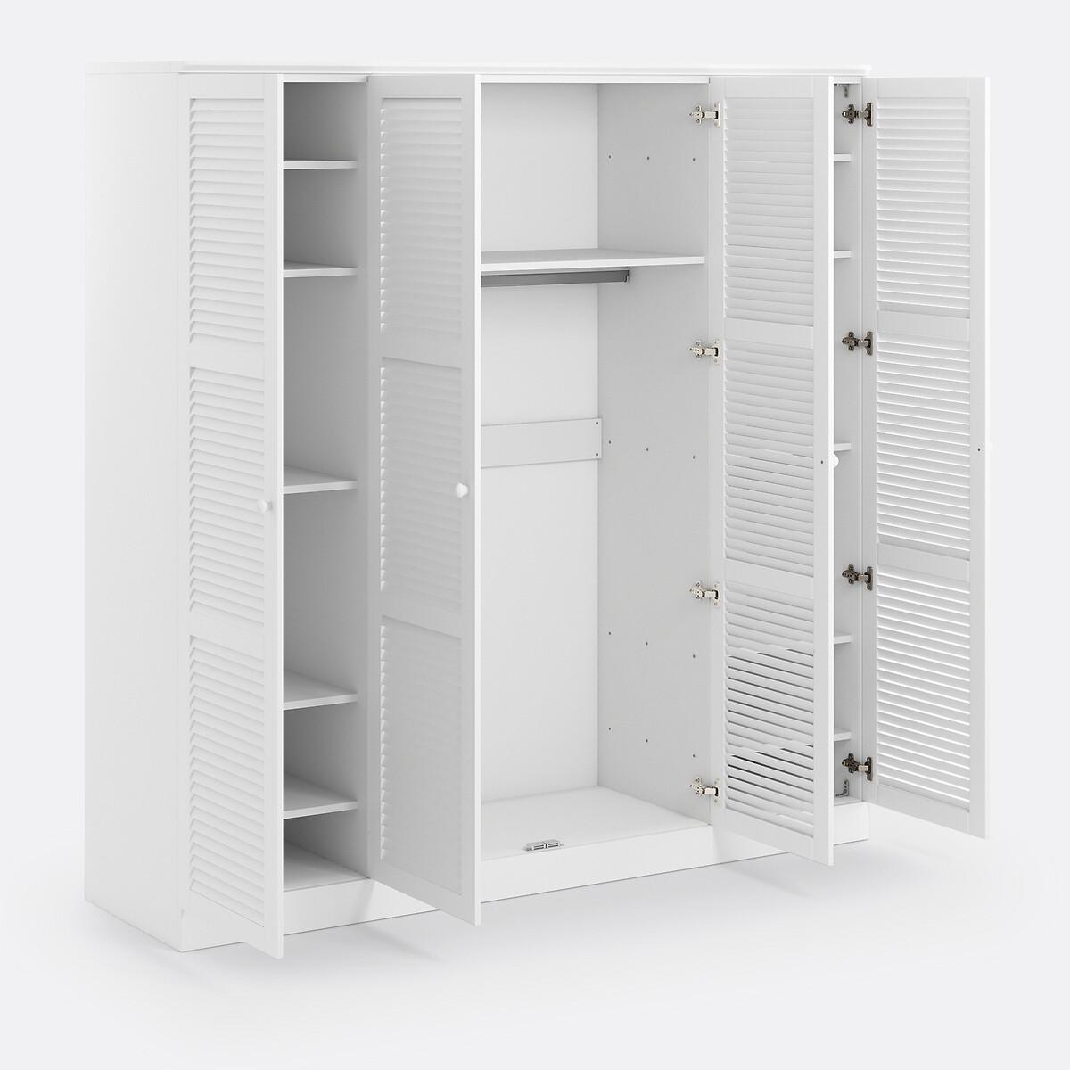 Mayor 4-Door Solid Pine Wardrobe – image 4