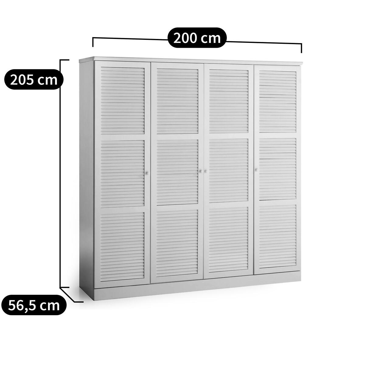 Mayor 4-Door Solid Pine Wardrobe – image 7
