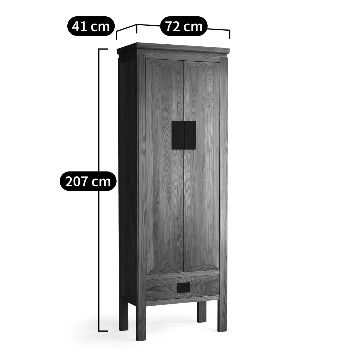 Ling Chinese Solid Oak and Veneered Wardrobe – image 5