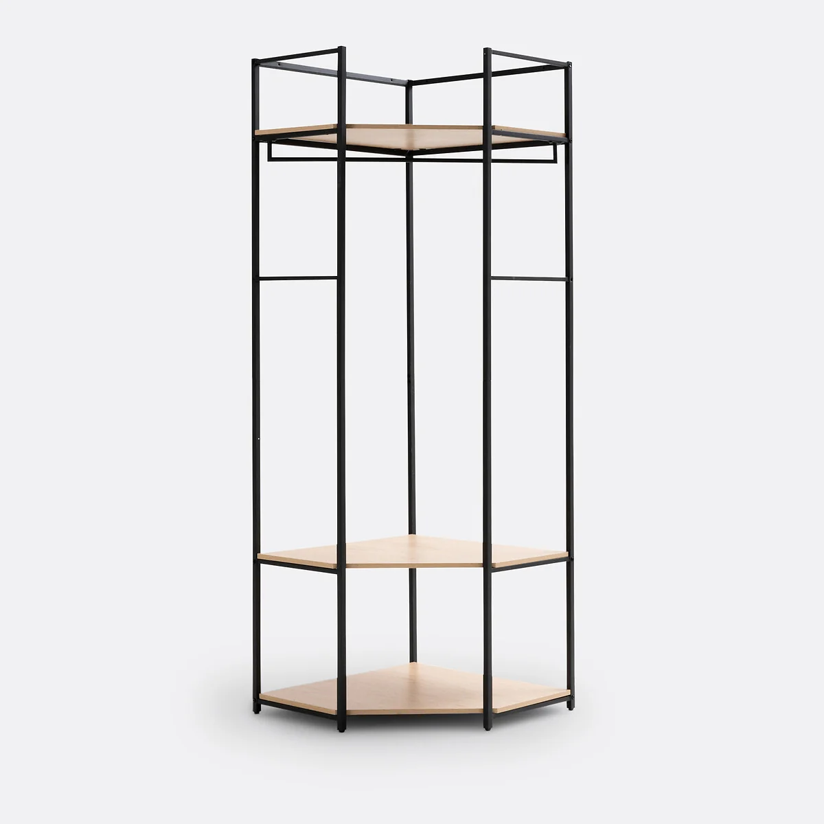 Adarbi Corner Wood & Metal Wardrobe Unit – image 3