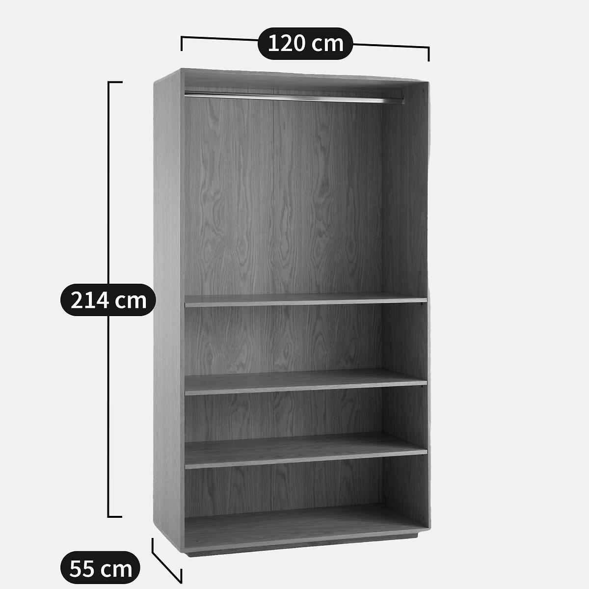 Johanez 120cm Walnut Veneer Wardrobe Unit – image 13