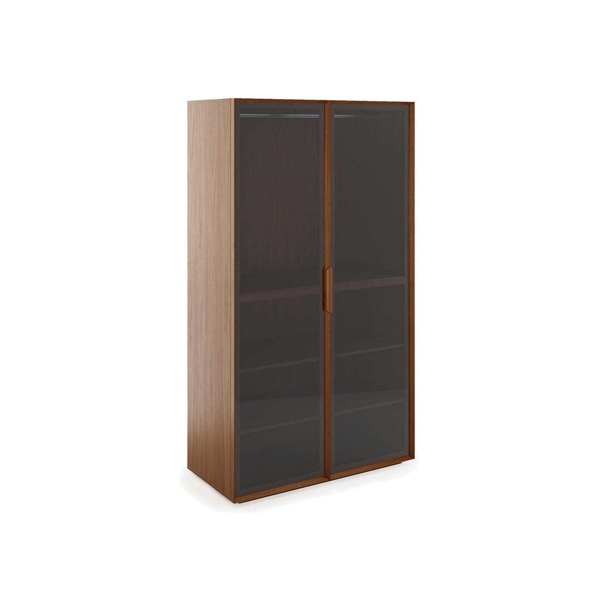 Johanez 120cm Walnut Veneer Wardrobe Unit – image 1