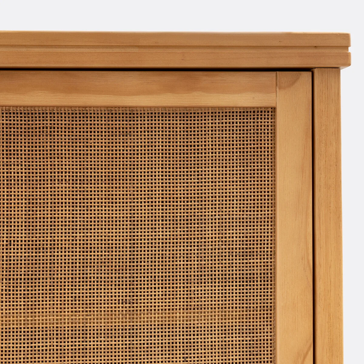 Gabin Solid Pine & Rattan Single Wardrobe – image 8