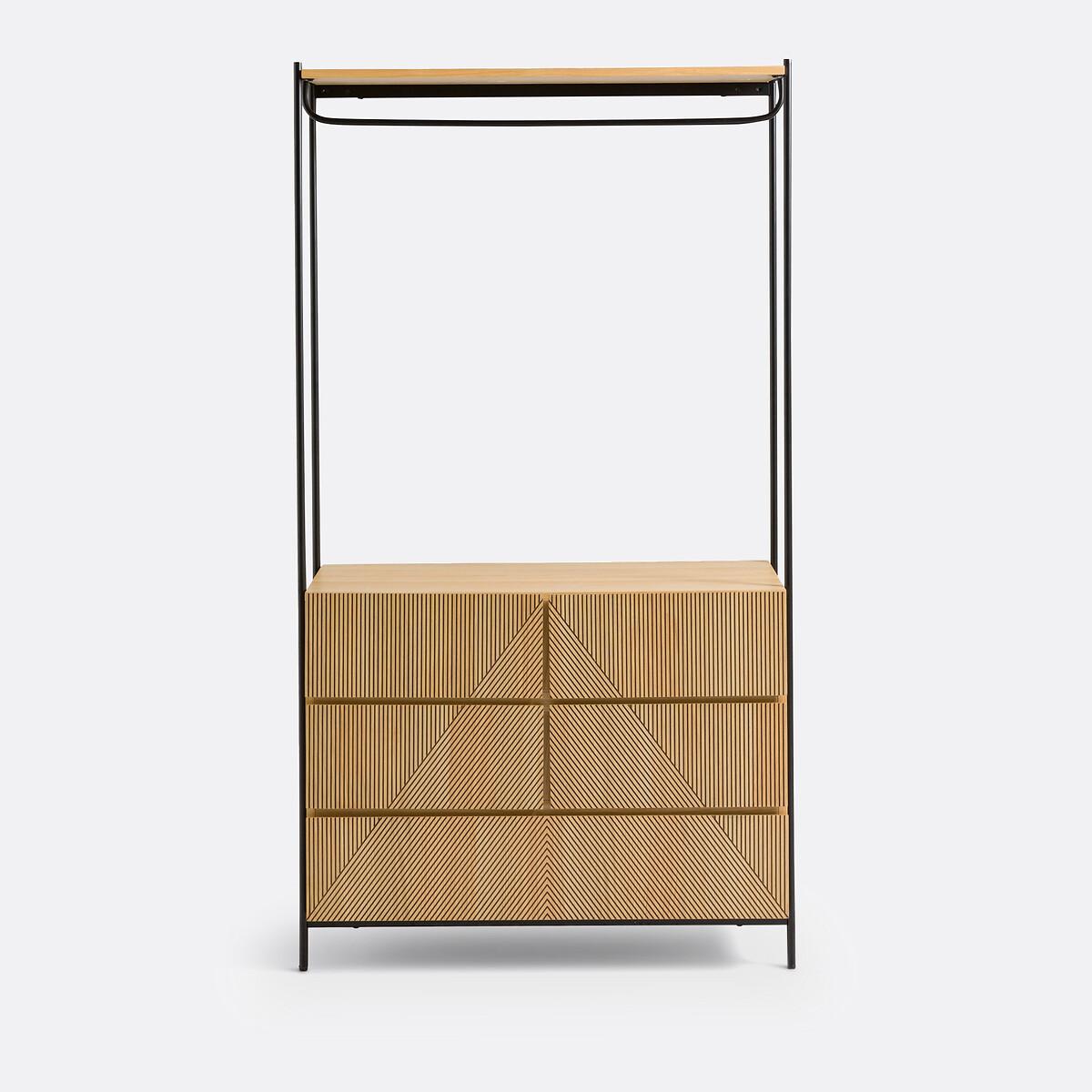 Lodge Wardrobe Module with Hanging Rail and 5 Drawers – image 3