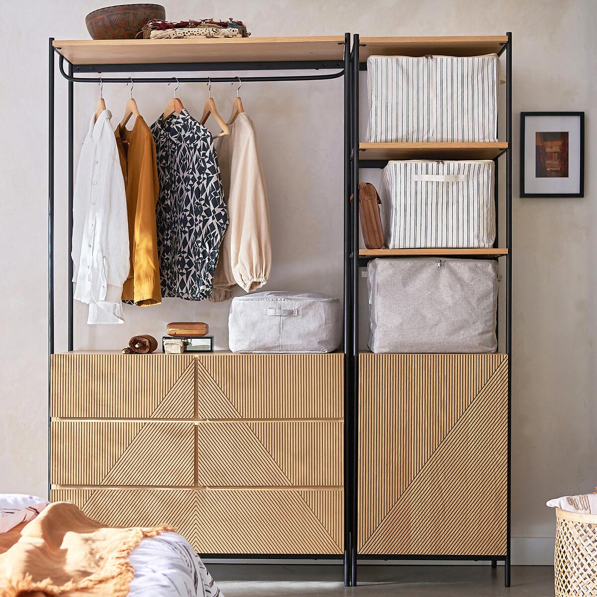 Lodge Wardrobe Module with Hanging Rail and 5 Drawers – image 9