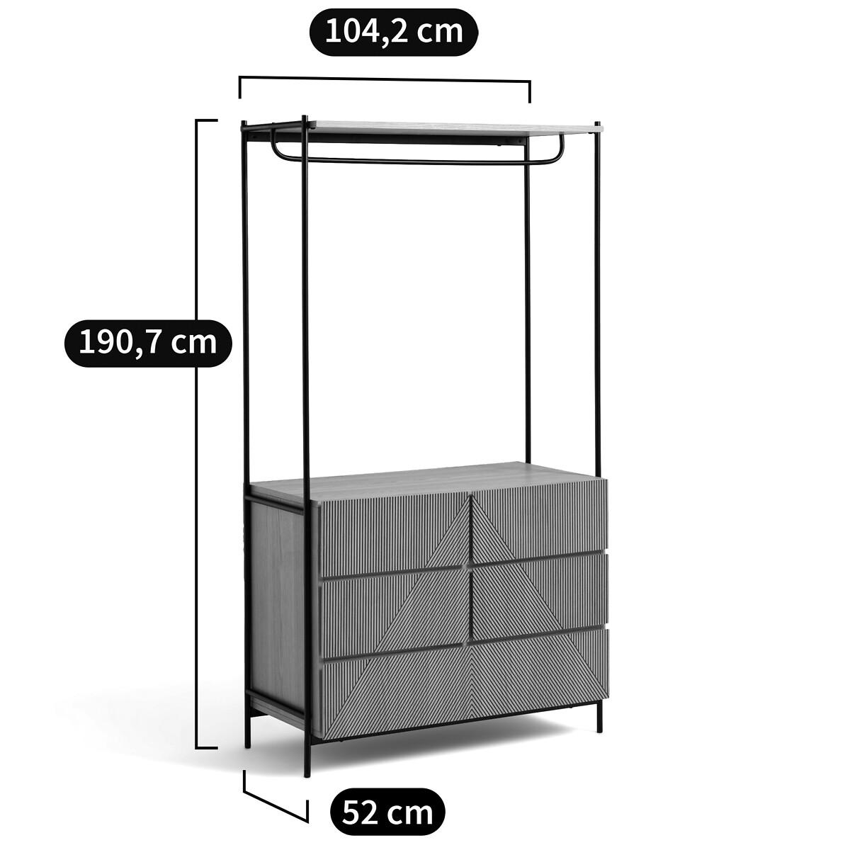 Lodge Wardrobe Module with Hanging Rail and 5 Drawers – image 10