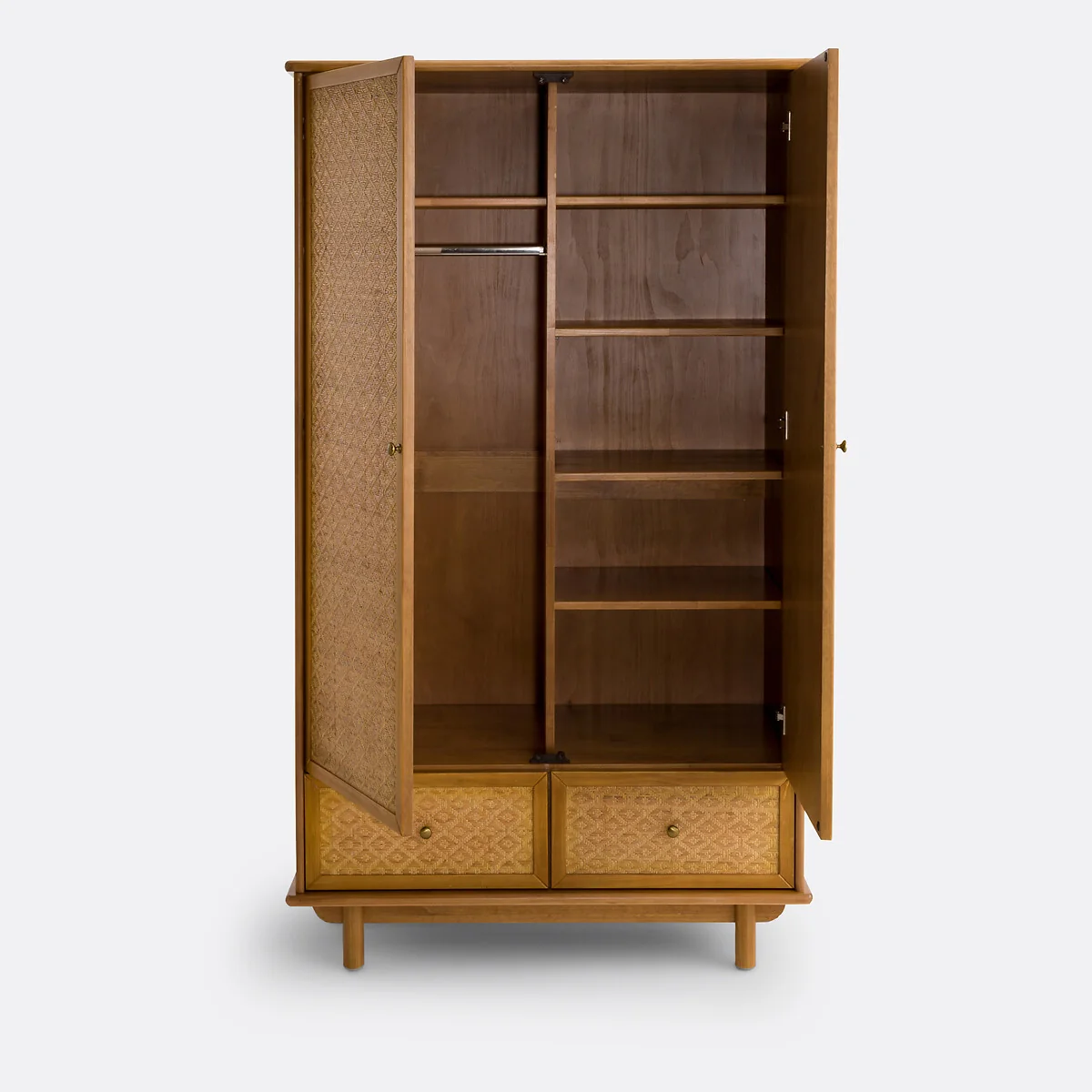 Orient Solid Pine and Cane Wardrobe – image 4