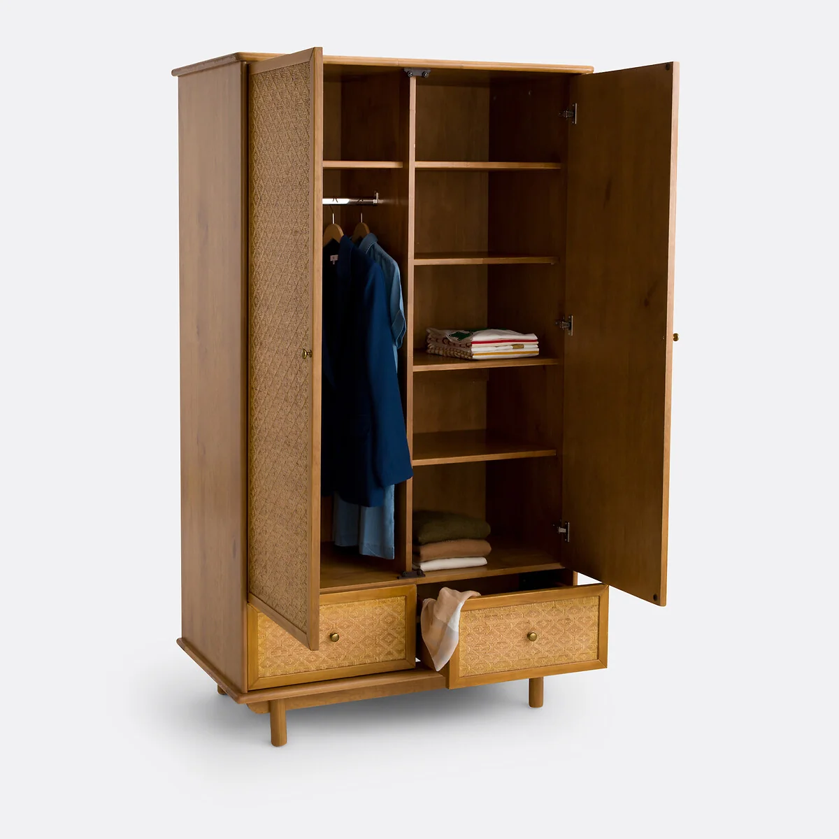 Orient Solid Pine and Cane Wardrobe – image 5