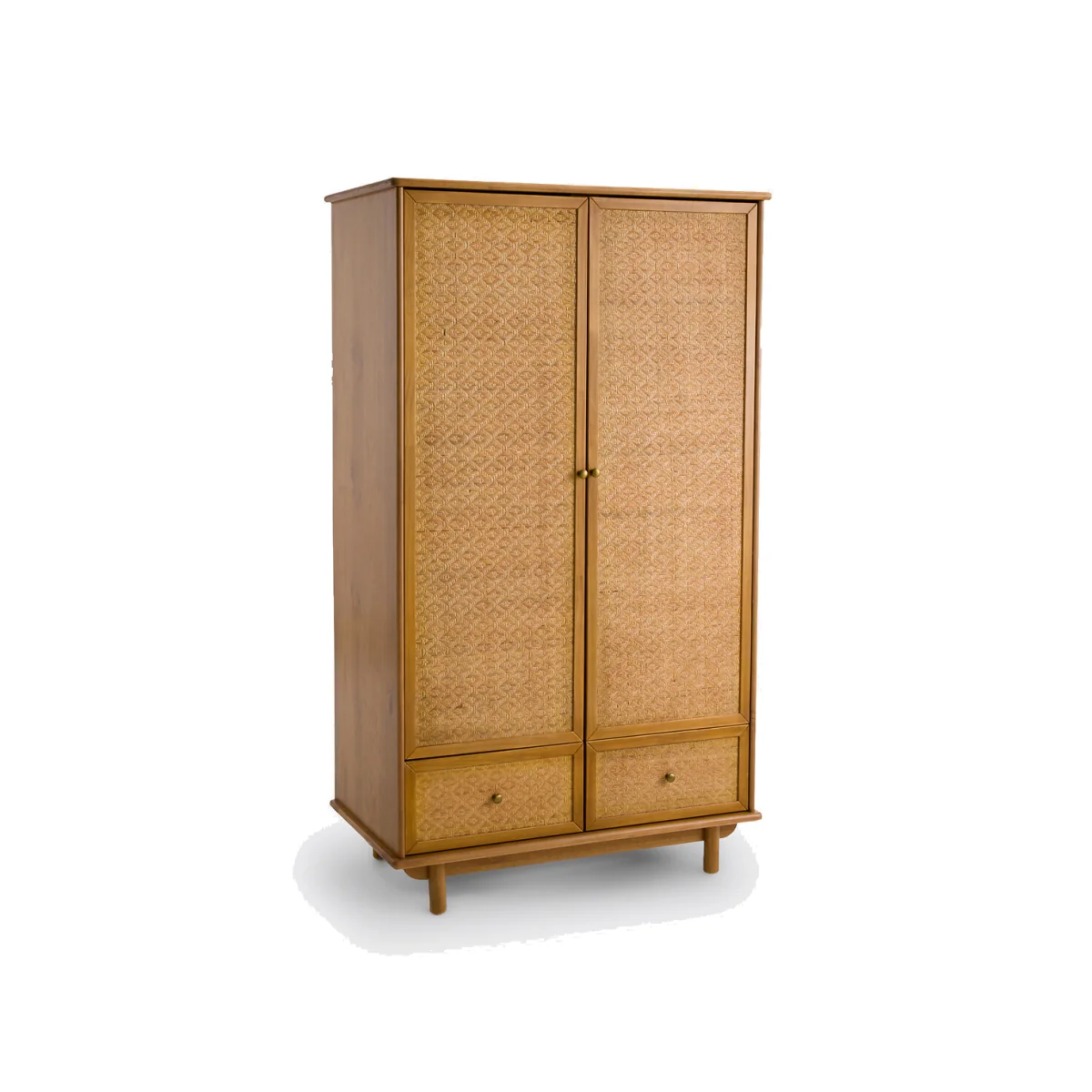 Orient Solid Pine and Cane Wardrobe – image 1